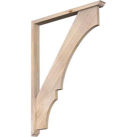 Ekena Millwork Balboa Traditional Smooth Bracket w/ Offset Brace, Douglas Fir, 3 1/2"W x 36"D x 48"H BKT0402X36X48BOA01SDF